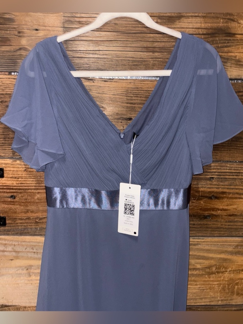 Women’s Slate Blue Evening Gown - Ever-Pretty - Picture 3 of 6